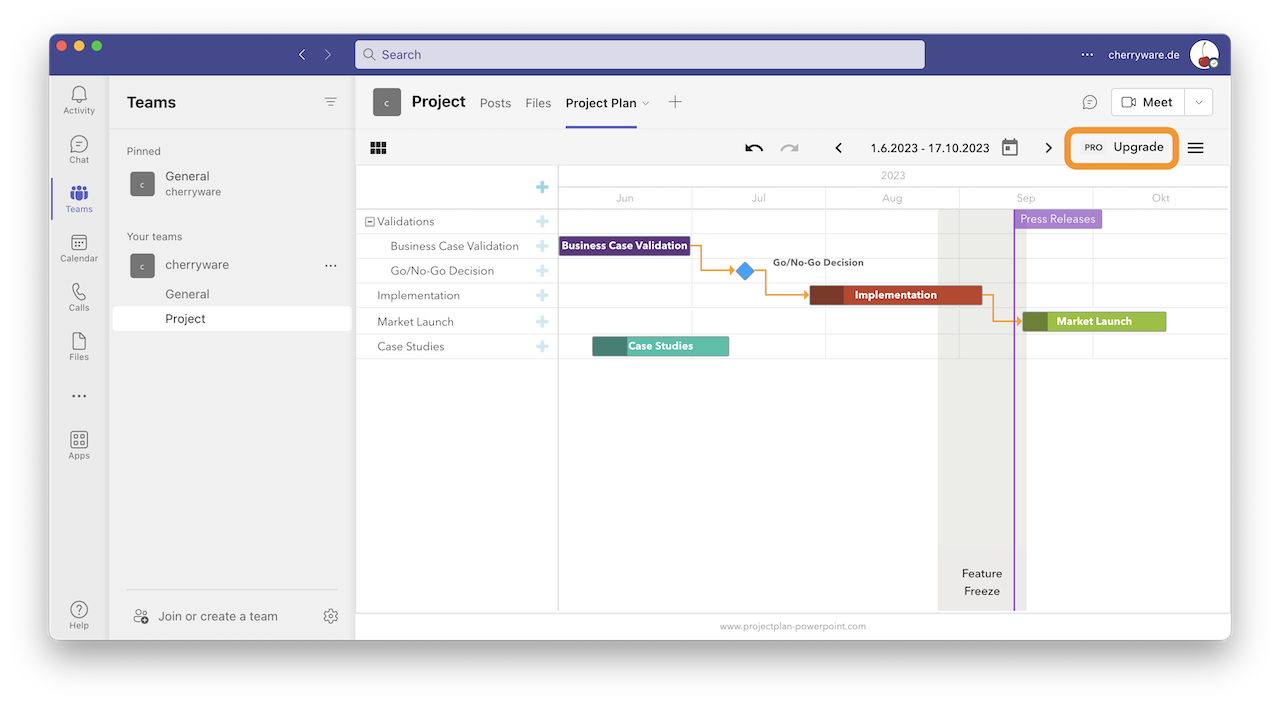 How to activate Project Plan license in Microsoft Teams (1/2)