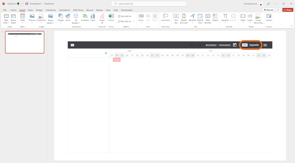 How to activate Project Plan license in PowerPoint (2/3)